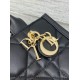 Fake Dior Mini Book Tote Bag with Strap Black Macrocannage Calfskin Replica
