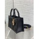 Fake Dior Mini Book Tote Bag with Strap Black Macrocannage Calfskin Replica