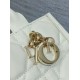 Replica Dior Mini Book Tote Bag with Strap White Macrocannage Calfskin