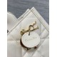 Replica Dior Mini Book Tote Bag with Strap White Macrocannage Calfskin