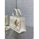 Replica Dior Mini Book Tote Bag with Strap White Macrocannage Calfskin