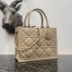 Fake Dior Small Book Tote Bag with Strap Beige Macrocannage Calfskin Replica