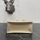 Fake Dior Small Book Tote Bag with Strap Beige Macrocannage Calfskin Replica