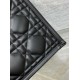 Fake Dior Small Book Tote Bag with Strap Black Macrocannage Calfskin Replica