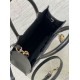 Fake Dior Small Book Tote Bag with Strap Black Macrocannage Calfskin Replica