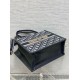 Replica Dior Small Book Tote Bag with Strap Blue Dior Oblique