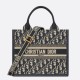 Replica Dior Small Book Tote Bag with Strap Blue Dior Oblique