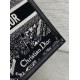 Replica Dior Small Book Tote Bag with Strap Plan de Paris Embroidery and Black Calfskin