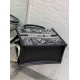 Replica Dior Small Book Tote Bag with Strap Plan de Paris Embroidery and Black Calfskin