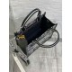 Replica Dior Small Book Tote Bag with Strap Plan de Paris Embroidery and Black Calfskin