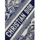 Fake Dior Small Book Tote Bag with Strap Toile de Jouy Sauvage Embroidery with Blue Calfskin Replica