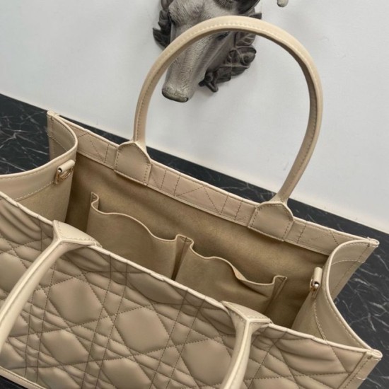 Replica Dior Medium Book Tote Bag with Strap Beige Macrocannage Calfskin Fake Dior Medium Book Tote Bag with Strap Beige Macrocannage Calfskin Replica