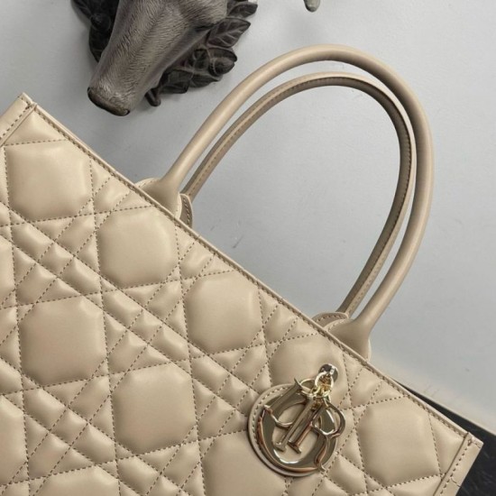 Replica Dior Medium Book Tote Bag with Strap Beige Macrocannage Calfskin Fake Dior Medium Book Tote Bag with Strap Beige Macrocannage Calfskin Replica