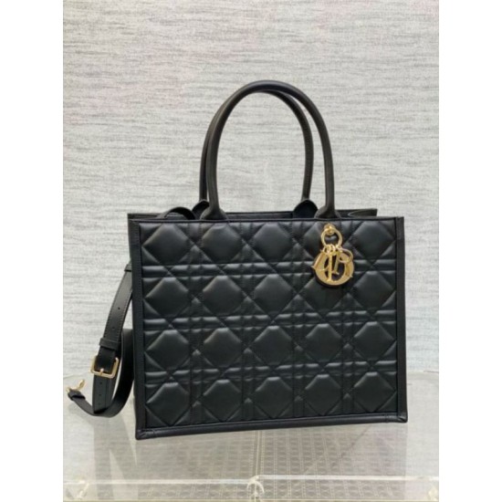 Replica Dior Medium Book Tote Bag with Strap Black Macrocannage Calfskin Fake Dior Medium Book Tote Bag with Strap Black Macrocannage Calfskin Replica