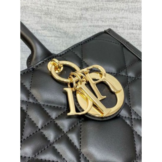 Replica Dior Medium Book Tote Bag with Strap Black Macrocannage Calfskin Fake Dior Medium Book Tote Bag with Strap Black Macrocannage Calfskin Replica