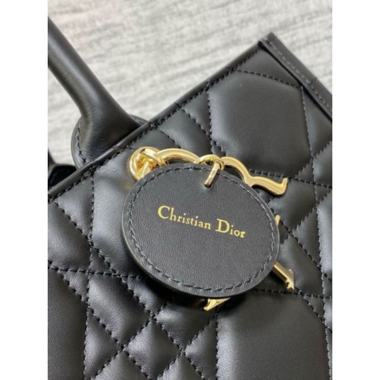 Replica Dior Medium Book Tote Bag with Strap Black Macrocannage Calfskin Fake Dior Medium Book Tote Bag with Strap Black Macrocannage Calfskin Replica