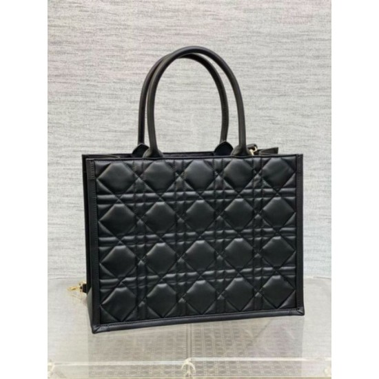 Replica Dior Medium Book Tote Bag with Strap Black Macrocannage Calfskin Fake Dior Medium Book Tote Bag with Strap Black Macrocannage Calfskin Replica