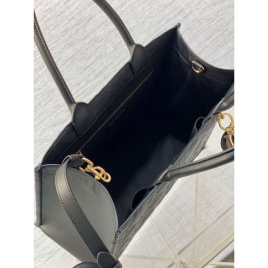 Replica Dior Medium Book Tote Bag with Strap Black Macrocannage Calfskin Fake Dior Medium Book Tote Bag with Strap Black Macrocannage Calfskin Replica