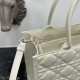 Replica Dior Medium Book Tote Bag with Strap White Macrocannage Calfskin