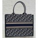 Replica Dior Medium Book Tote Bag with Strap Blue Dior Oblique