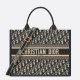 Replica Dior Medium Book Tote Bag with Strap Blue Dior Oblique
