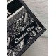 Replica Dior Medium Book Tote Bag with Strap Plan de Paris Embroidery and Black Calfskin