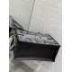 Replica Dior Medium Book Tote Bag with Strap Plan de Paris Embroidery and Black Calfskin