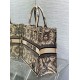 Fake Dior Large Book Tote Bag Beige Toile de Jouy Soleil Embroidery Replica