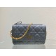 Replica Dior Caro Pouch Cloud Blue Cannage Calfskin