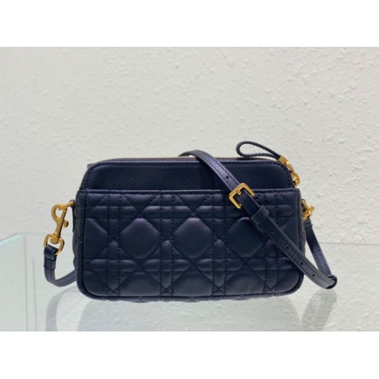 Replica Dior Caro Pouch Black Cannage Calfskin Replica Dior Caro Pouch Black Cannage Calfskin
