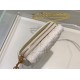 Replica Dior Caro Pouch White Cannage Calfskin