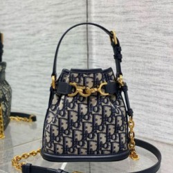 Replica Dior C'est Small Bag Blue Oblique Jacquard