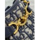 Replica Dior C'est Small Bag Blue Oblique Jacquard