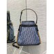 Replica Dior C'est Medium Bag Blue Denim Oblique Jacquard