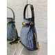 Replica Dior C'est Medium Bag Blue Denim Oblique Jacquard