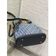 Replica Dior C'est Medium Bag Blue Denim Oblique Jacquard