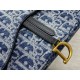 Replica Dior Saddle Chain Pouch Blue Denim Oblique Jacquard
