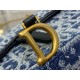 Replica Dior Saddle Chain Pouch Blue Denim Oblique Jacquard
