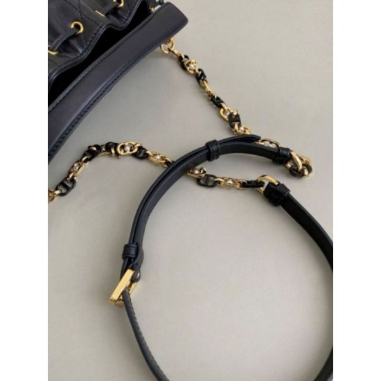 Replica Dior Small Jolie Bucket Bag Black Macrocannage Lambskin