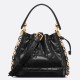 Replica Dior Small Jolie Bucket Bag Black Macrocannage Lambskin