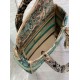 Fake Dior Dioriviera Lady D-Lite Medium Bag Raffia with Green Toile de Jouy Sauvage Embroidery Replica
