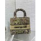 Replica Dior Dioriviera Lady D-Lite Medium Bag Raffia with Lime Toile de Jouy Sauvage Embroidery