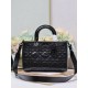 Fake Dior Medium Lady D-Sire My ABCDior Bag Black Crinkled Calfskin Replica