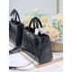 Fake Dior Medium Lady D-Sire My ABCDior Bag Black Crinkled Calfskin Replica