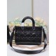 Fake Dior Medium Lady D-Sire My ABCDior Bag Black Crinkled Calfskin Replica
