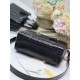 Fake Dior Medium Lady D-Sire My ABCDior Bag Black Crinkled Calfskin Replica