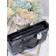 Fake Dior Medium Lady D-Sire My ABCDior Bag Black Crinkled Calfskin Replica