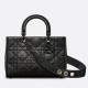 Fake Dior Medium Lady D-Sire My ABCDior Bag Black Crinkled Calfskin Replica