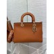 Replica Dior Medium Lady D-Sire My ABCDior Bag Brown Bull Leather