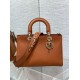 Replica Dior Medium Lady D-Sire My ABCDior Bag Brown Bull Leather